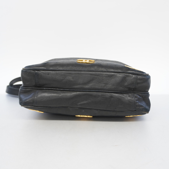 [3ye5573] Auth Chanel Shoulder Bag Triple Coco Lambskin Black Gold metal - Picture 3 of 14